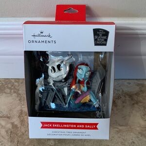 Hallmark The Nightmare before Christmas Jack Skellington & Sally Ornament NEW